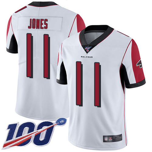 Atlanta Falcons Limited White Men Julio Jones Road Jersey NFL Football #11 100th Season Vapor Untouchable->women nfl jersey->Women Jersey